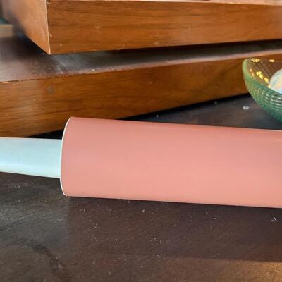 Retro vintage pink rolling pin