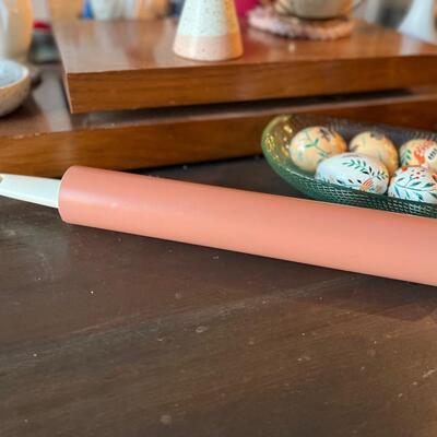 Retro vintage pink rolling pin