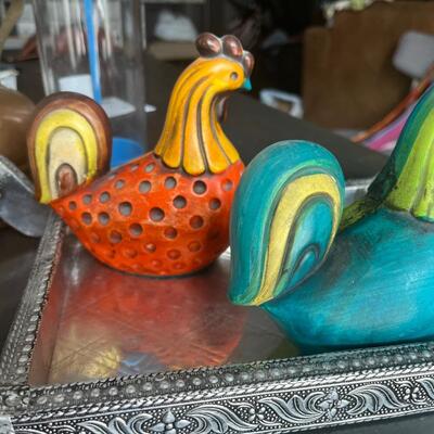 Ardco vintage rooster figurines