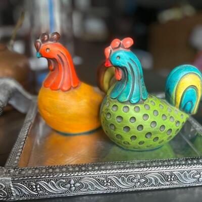 Ardco vintage rooster figurines