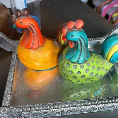 Ardco vintage rooster figurines