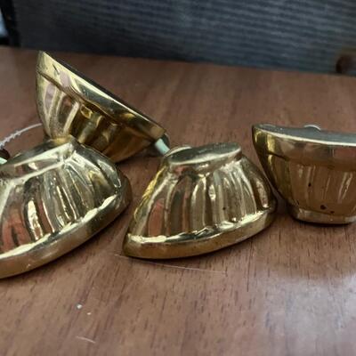 Vintage brass Art Deco style drawer knobs