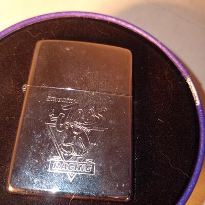 1994 Smokin Joe Camel's Racing Zippo in Purple Tin