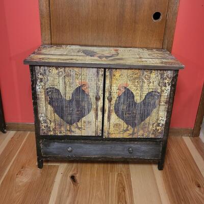 AMAZING ROOSTER FLOOR CABINET