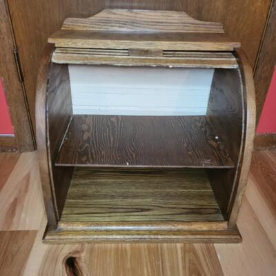 COUNTER TOP WOOD BREAD BOX