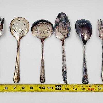 VINTAGE SILVERPLATE SERVING UTENSIL BUNDLE 6pc