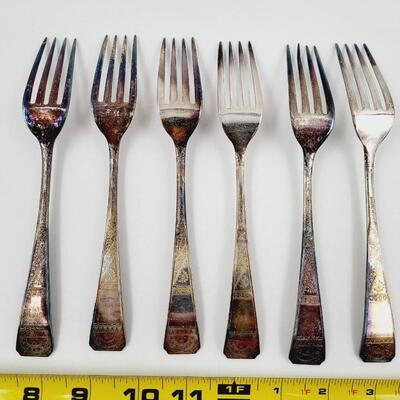 VINTAGE BRISTOL PLATE C-9 FORK SET 6pc