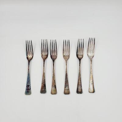 VINTAGE BRISTOL PLATE C-9 FORK SET 6pc