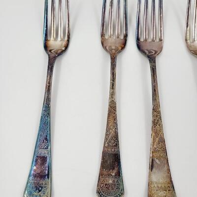 VINTAGE BRISTOL PLATE C-9 FORK SET 6pc