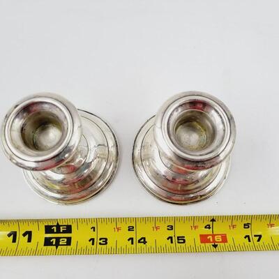 EMPIRE WEIGHTED STERLING CANDLE STICK HOLDERS