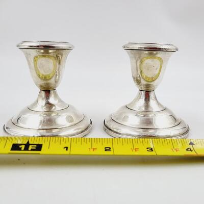 EMPIRE WEIGHTED STERLING CANDLE STICK HOLDERS