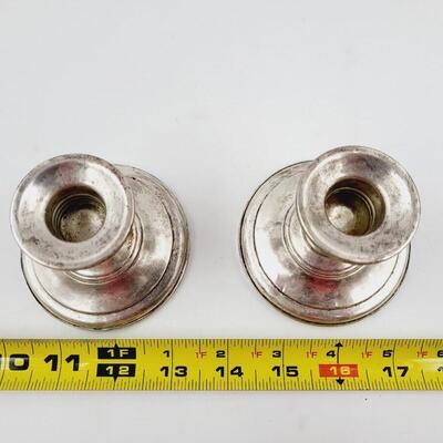 RANK M WHITING WEIGHTED STERLING CANDLE STICK HOLDER