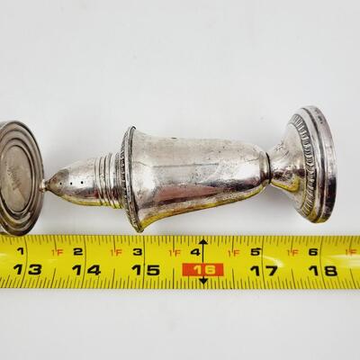 VINTAGE CROWN WEIGHTED STERLING SALT & PEPPER SHAKERS