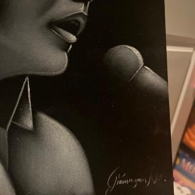 Vintage velvet painting of elvis
