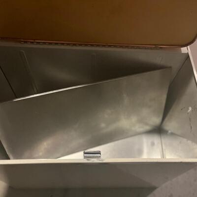 Vintage tin sewing container