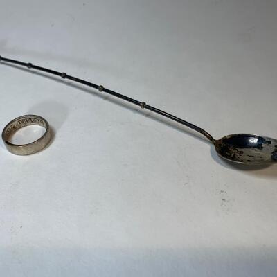 STERLING SILVER RING AND SPOON
