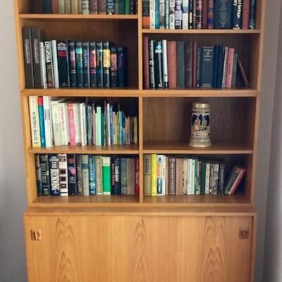 Three Piece Teak Bookshelf/Cabinet