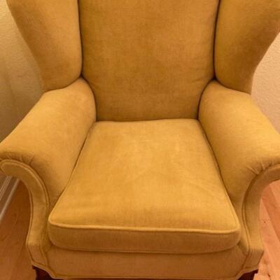 Vintage Yellow Wingback Chair