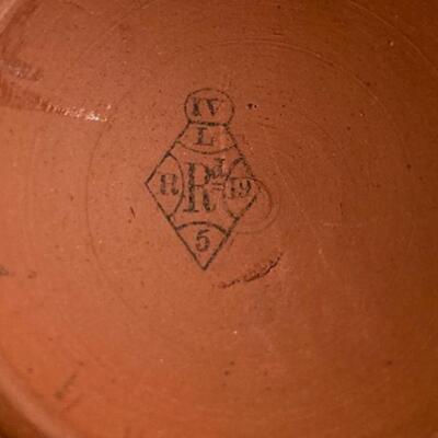 Vintage Clay Vase With Hunting Motif