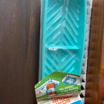 Vintage turquoise Lusterware tray