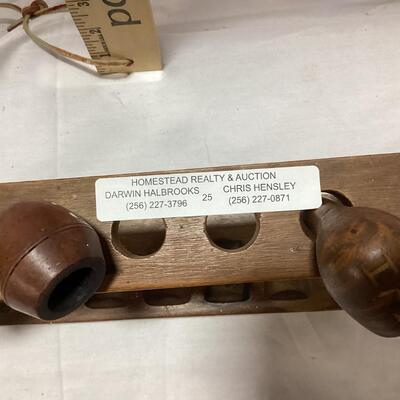 3 pipes with holder