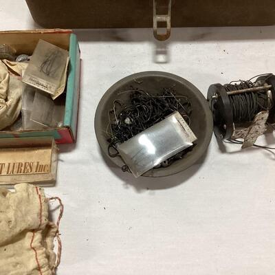 antique tackle box with contents