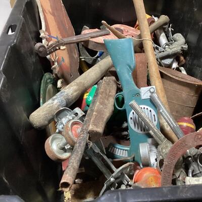 tub of antique toys