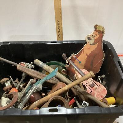 tub of antique toys