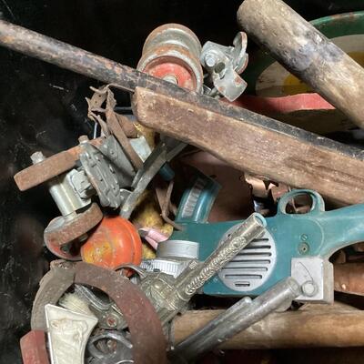 tub of antique toys