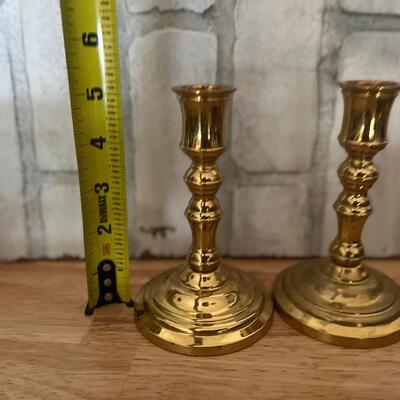Solid brass candle holders