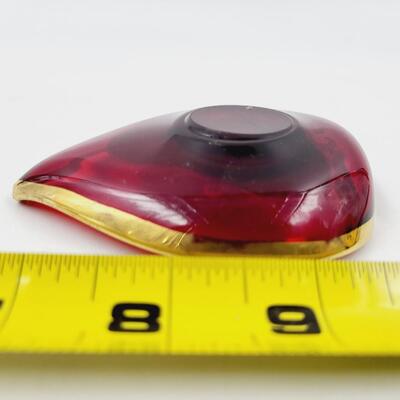 ITALIAN MURANO RUBY GLASS HEART PIECE