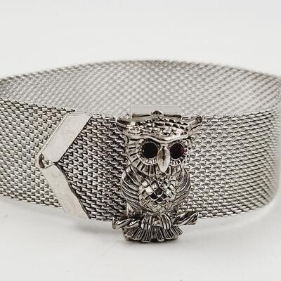 SARAH COVENTRY VINTAGE MESH OWL BRACELET