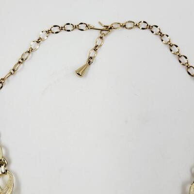 VINTAGE SARAH COVENTRY GOLD TONED & FAUX AMBER NECKLACE