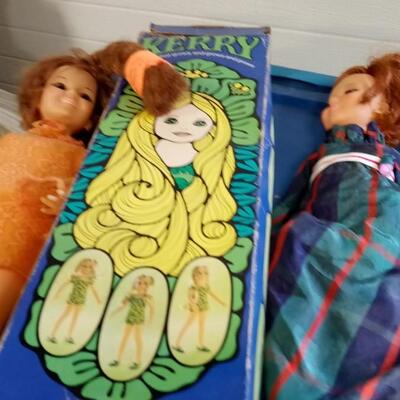 LOT 208  TWO CRISSY DOLLS ONE KERRY DOLL