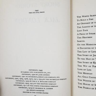 THE BEST SHOET STORIES OF JACK LONDON -SUN DIAL PRESS HARDBACK BOOK