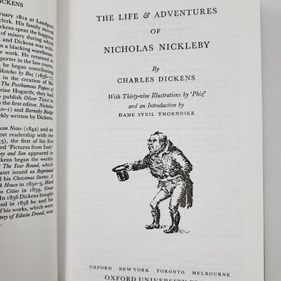 THE LIFE & ADVENTURES OF NICHOLAS NICKLEBY BY CHARLES DICKENS HARDBACK BOOK