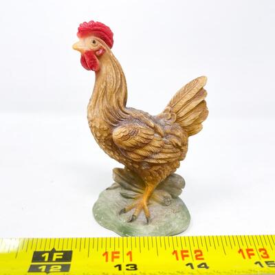 ITALY 4â€ HAND-PAINTED ROOSTER FIGURINE