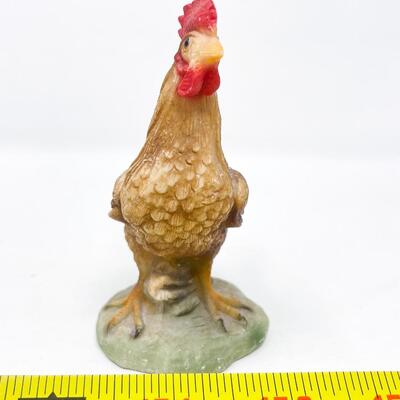 ITALY 4â€ HAND-PAINTED ROOSTER FIGURINE