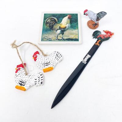 ASSORTED ROOSTER DECOR BUNDLE