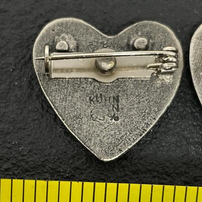 GERMAN KUHN 93% PEWTER HEART PIN BUNDLE