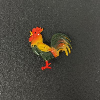 METAL ROOSTER PIN - MARKED â€œSCHâ€