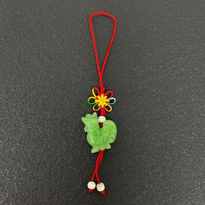 GREEN STONE ROOSTER â€œLUCKY CHARMâ€ - JADE?