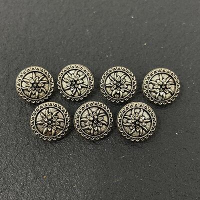 7 EDELWEISS BUTTONS - PEWTER?