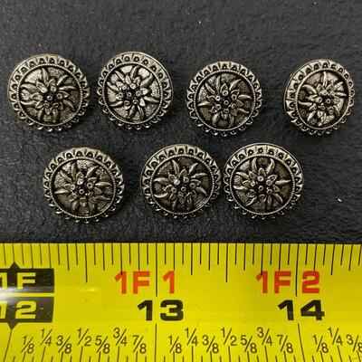 7 EDELWEISS BUTTONS - PEWTER?