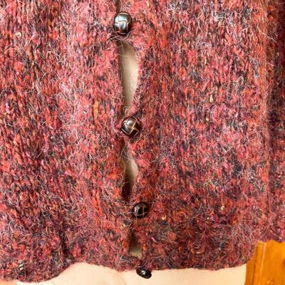 PURPLISH KNITTED CARDIGAN - HAND MADE?