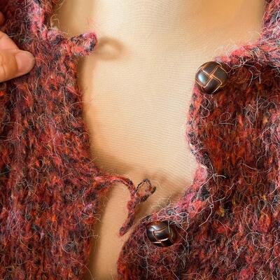 PURPLISH KNITTED CARDIGAN - HAND MADE?