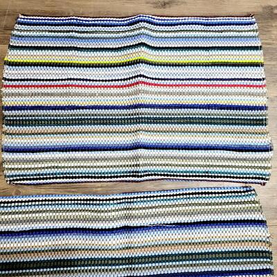 2pc VINTAGE STYLE RAG RUG