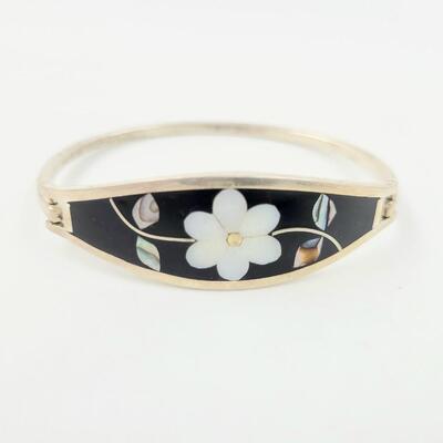 ALPACA MEXICO SILVER INLAID BRACELET