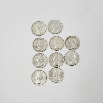 1964 SILVER QUARTERS - LOT OF 10 - #1