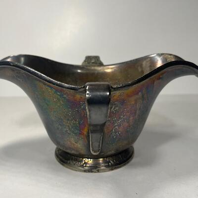 Silverplate 2 Handled Gravy Boat from the Waldorf Astoria Hotel